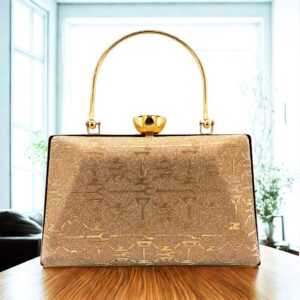 ADISA CLUTCH bow formal party clutch with gold chain for women and girls