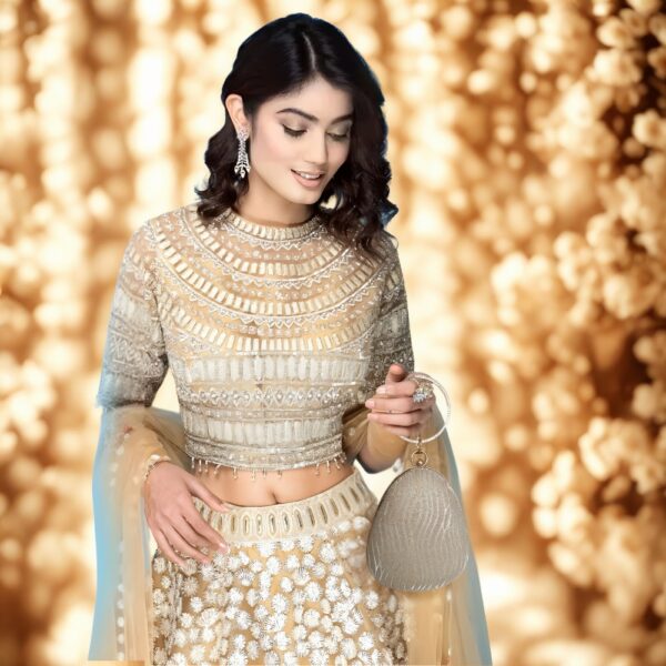 Bridal Clutch for Women | Stylish Glitter Potli Bag with Sling Chain | Wedding & Party Purse - Image 3