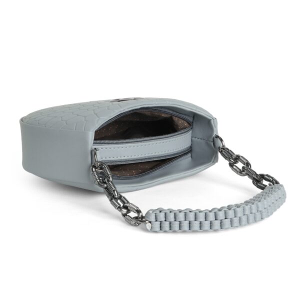 Reprox Grey Women Sling Bag PU Women's Sling Bag Shoulder Bag For Women - Image 4